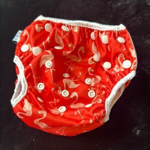 Flamingo Print Swim Diaper Cover